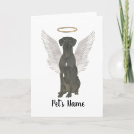 Memorial zum Black Great Dane Beileid Karte