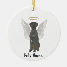 Memorial zum Black Great Dane Beileid Keramik Ornament