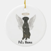 Memorial zum Black Great Dane Beileid Keramik Ornament (Hinten)