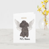 Memorial zum Black Poodle-Beileid Karte (Gelbe Blume)