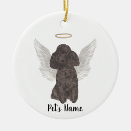 Memorial zum Black Poodle-Beileid Keramik Ornament