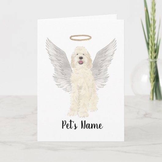 Memorial zum Cream White Doodle-Beileid Karte (Vorderseite)