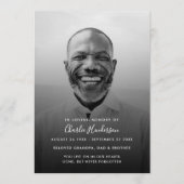 Memorial zum Foto in Schwarz und Weiß Programm (Vorderseite)