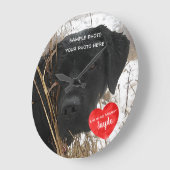 Memorial zum Foto von Haustieren - Foto hinzufügen Große Wanduhr (Winkel)