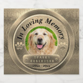 Memorial zum Fotobeet hinzufügen Bierflaschenetikett (Einzelnes Label)