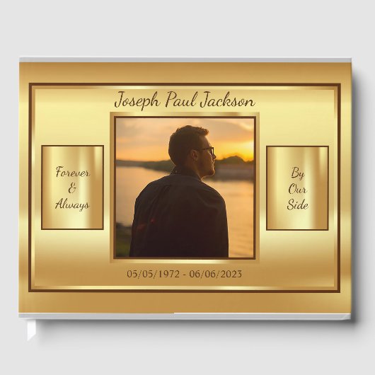 Memorial zum Gold-Foto Gästebuch (Vorderseite)