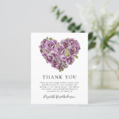 Memorial zum HAUSHALT Dankeschön-Karte | Hydrangea (Stehend Vorderseite)