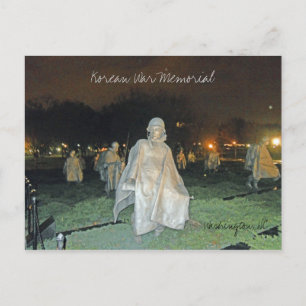 Memorial zum Koreakrieg in der Nacht Washington DC Postkarte