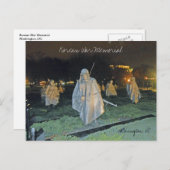 Memorial zum Koreakrieg in der Nacht Washington DC Postkarte (Vorne/Hinten)