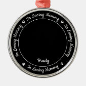 Memorial zum Love Memory Pet Loss Foto Pet Ornament Aus Metall (Vorne)