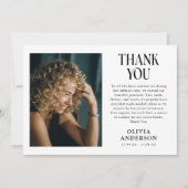Memorial zum Minimalistischen Foto Dankeskarte (Vorderseite)