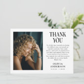 Memorial zum Minimalistischen Foto Dankeskarte (Stehend Vorderseite)