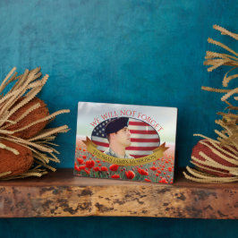 Memorial zum Mohnfeld-Foto Fotoplatte