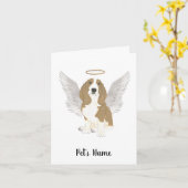 Memorial zum personalisierten Basset-Beileid Karte (Gelbe Blume)