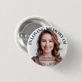 Memorial zum personalisierten Foto Button (Vorne & Hinten)