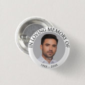 Memorial zum personalisierten Foto Button (Vorne & Hinten)