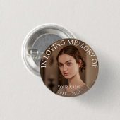 Memorial zum personalisierten Foto Button (Vorne & Hinten)