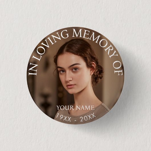 Memorial zum personalisierten Foto Button (Vorderseite)