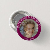 Memorial zum personalisierten Foto Button (Vorne & Hinten)