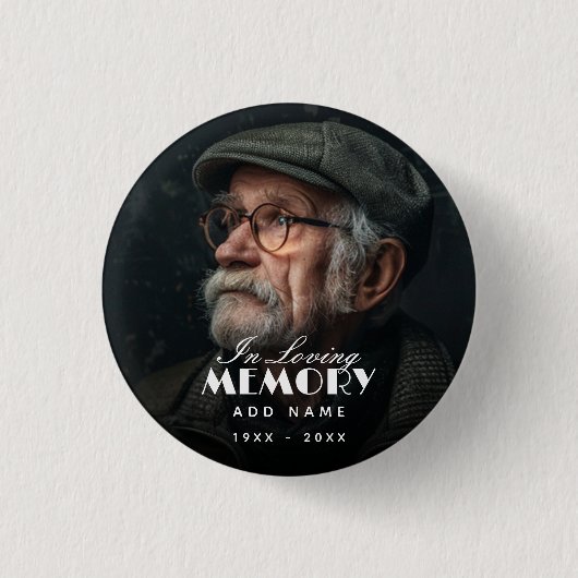 Memorial zum personalisierten Foto Button (Vorderseite)