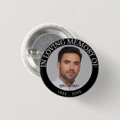 Memorial zum personalisierten Foto Button (Vorne & Hinten)