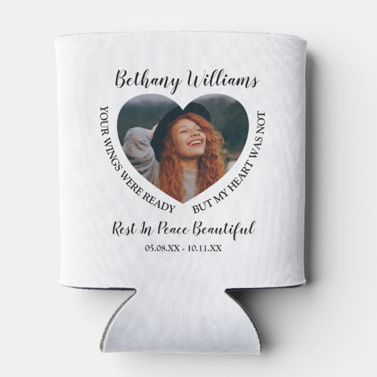 Memorial zum Personalisierten Foto Dosenkühler (Rückseite)