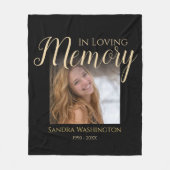Memorial zum personalisierten Foto Fleecedecke (Vorderseite)