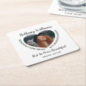 Memorial zum Personalisierten Foto Rechteckiger Pappuntersetzer (angewinkelt)