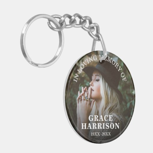 Memorial zum personalisierten Foto Schlüsselanhänger (Vorderseite links)