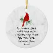 Memorial zum personalisierten Kardinal Sprichwort Keramik Ornament (Vorne)