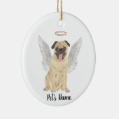 Memorial zum personalisierten Mops Beileid Keramik Ornament (Rechts)