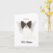 Memorial zum Schwarz-Weiß-Papillon-Beileid Karte (Gelbe Blume)