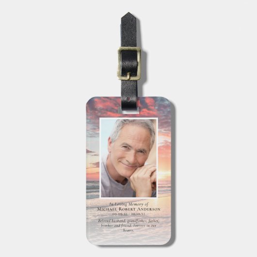 Memorial zum Sunset Foto Gepäckanhänger (Vorderseite vertikal)