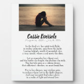 Memorial zum Thema Addiction mit Foto Tabletop Fotoplatte (Vorderseite)