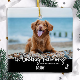 Memorial zum Thema "Benutzerdefinierter Hund-Foto- Keramikornament