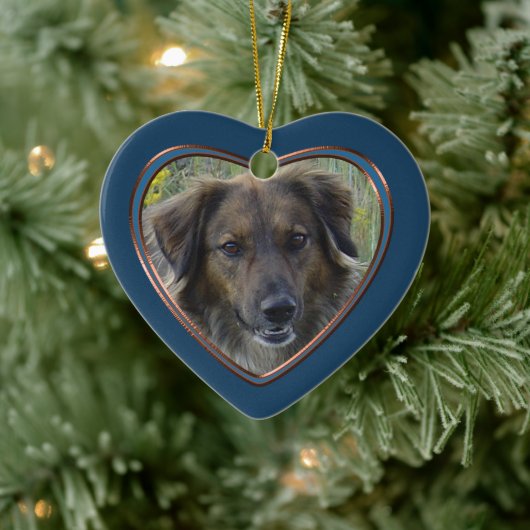 Memorial zum Thema "Blue in My Heart Template" Keramikornament (Baum)