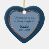Memorial zum Thema "Blue in My Heart Template" Keramikornament (Hinten)