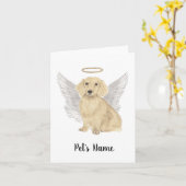 Memorial zum Thema Cream Long Hairs Dackel Beileid Karte (Gelbe Blume)