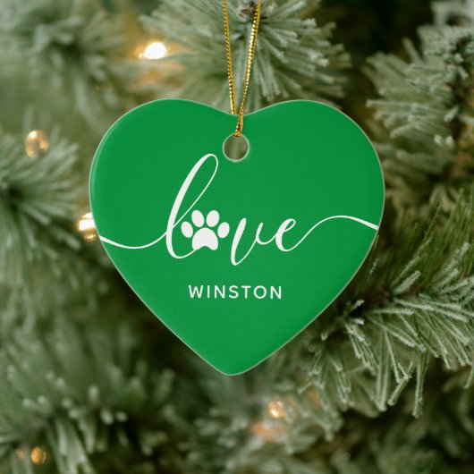 Memorial zum Thema Druckvorlagen mit grüner Paw Keramik Ornament (Baum)