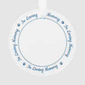 Memorial zum Thema Erinnerung Ornament (Rückseite)