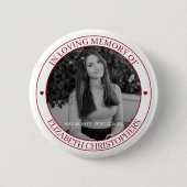 Memorial zum Thema Erinnerungsherz - Benutzerdefin Button (Vorderseite)