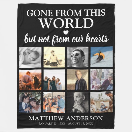 Memorial zum Thema FotoCollage Keepake Fleecedecke (Vorderseite)