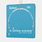 Memorial zum Thema "Gedächtnisblauer Hund-Foto" Keramikornament (Links)