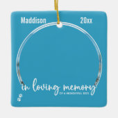 Memorial zum Thema "Gedächtnisblauer Hund-Foto" Keramikornament (Vorderseite)