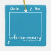 Memorial zum Thema "Gedächtnisblauer Hund-Foto" Keramikornament (Vorderseite)