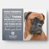 Memorial zum Thema "Graue Slate Pet" | Hund halten Fotoplatte (Vorderseite)