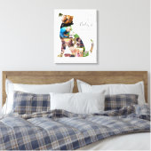 Memorial zum Thema "Love Memory Hund Foto Collage Leinwanddruck (Insitu (Schlafzimmer))