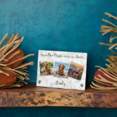 Memorial zum Thema personalisierte Paw Prints Hear Fotoplatte (Seite)