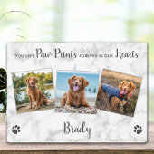 Memorial zum Thema personalisierte Paw Prints Hear Fotoplatte