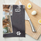 Memorial zum Thema personalisierte Paw Prints Hear Geschirrtuch (Viertel Falte)